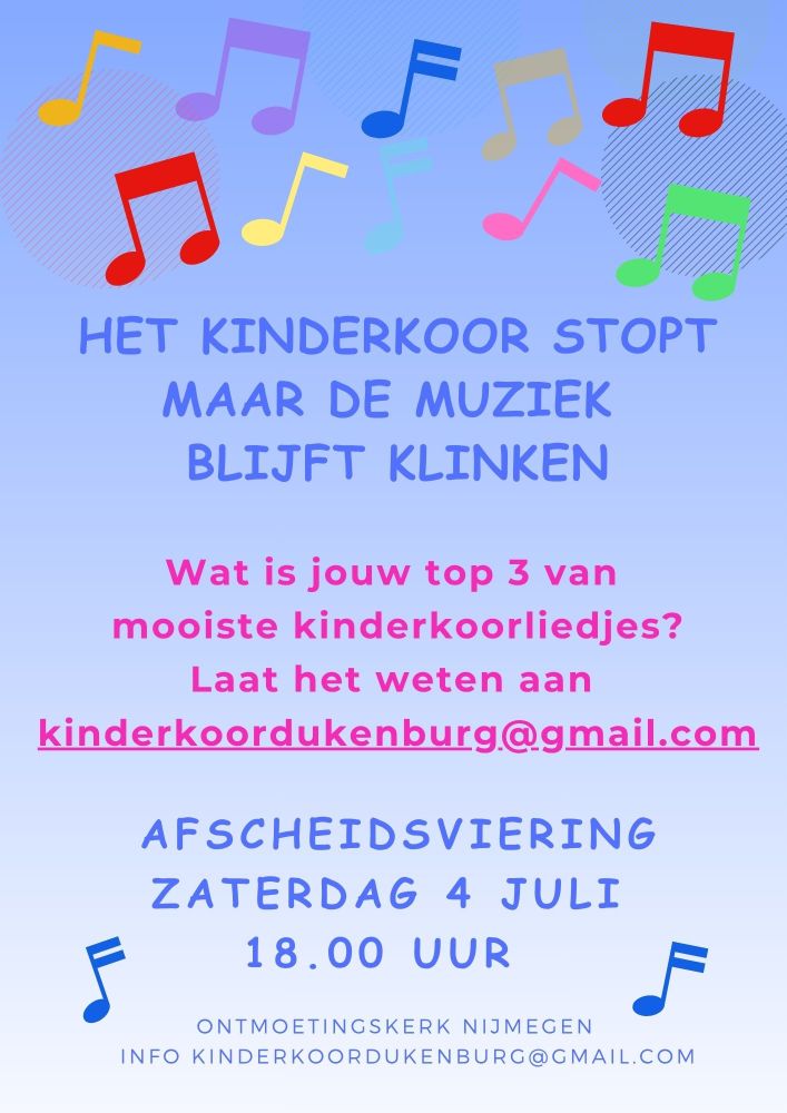 Afscheid Kinderkoor